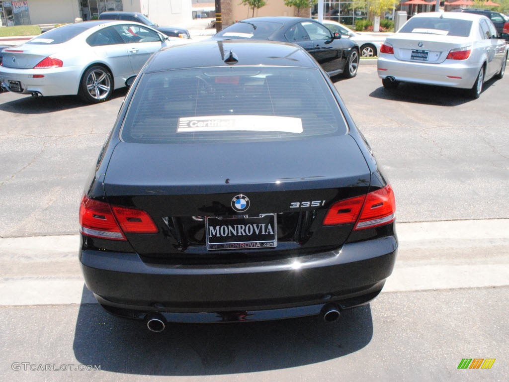 2009 3 Series 335i Coupe - Black Sapphire Metallic / Black photo #7