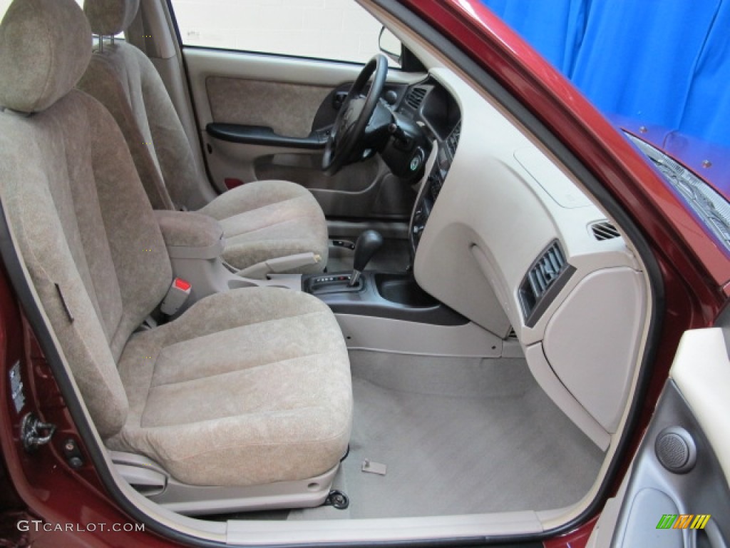 2001 Elantra GLS - Cardinal Red / Beige photo #22