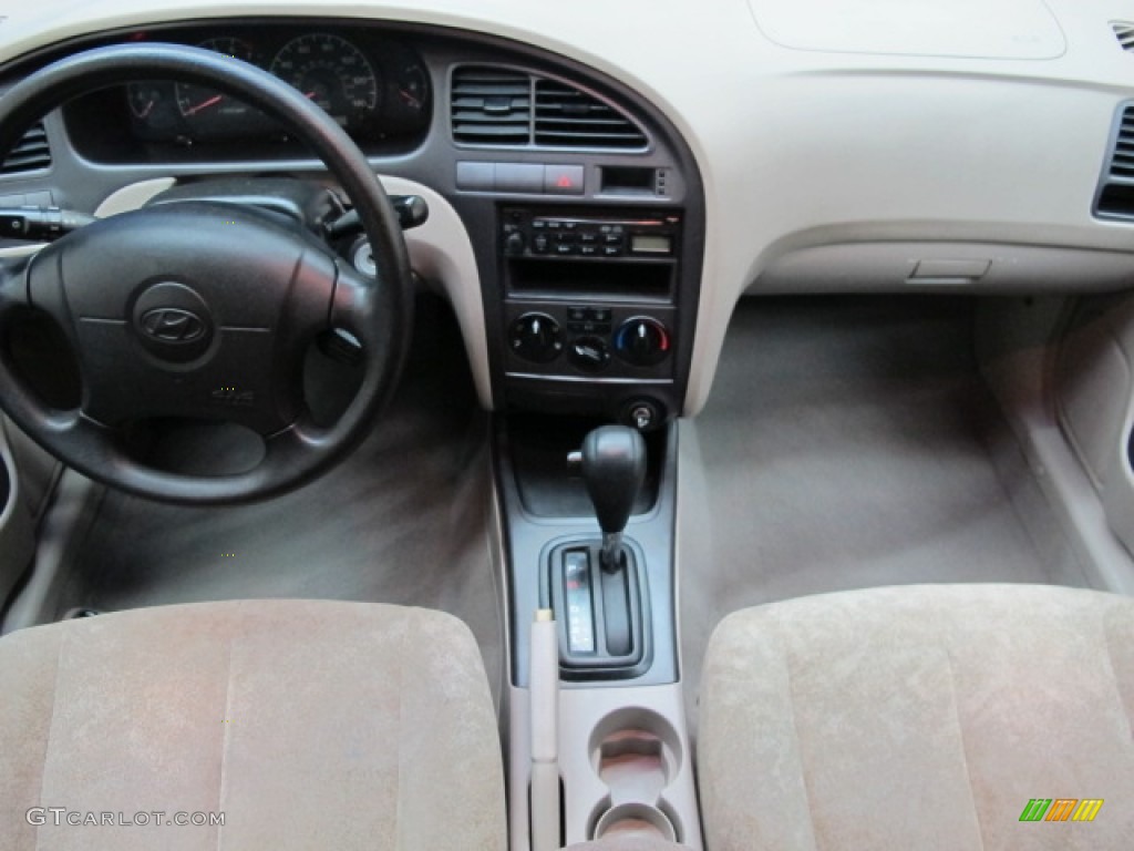 2001 Elantra GLS - Cardinal Red / Beige photo #25
