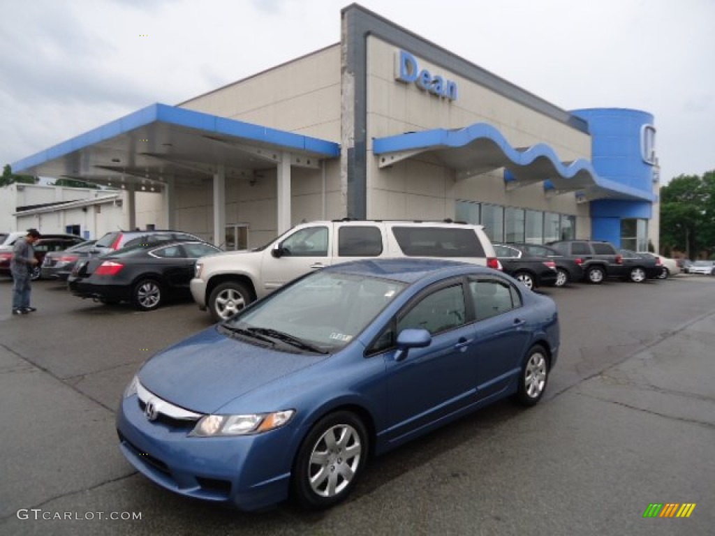 2009 Civic LX Sedan - Atomic Blue Metallic / Gray photo #1