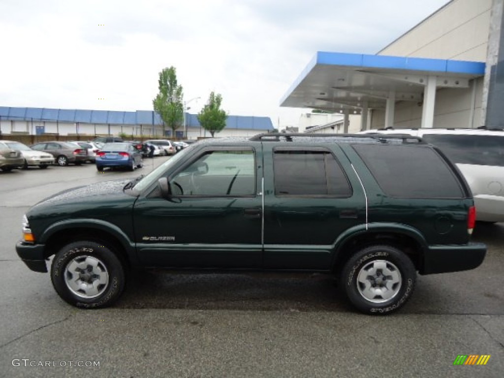 2002 Blazer LS 4x4 - Forest Green Metallic / Medium Gray photo #2