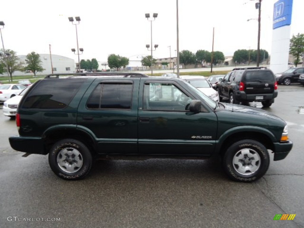 2002 Blazer LS 4x4 - Forest Green Metallic / Medium Gray photo #6