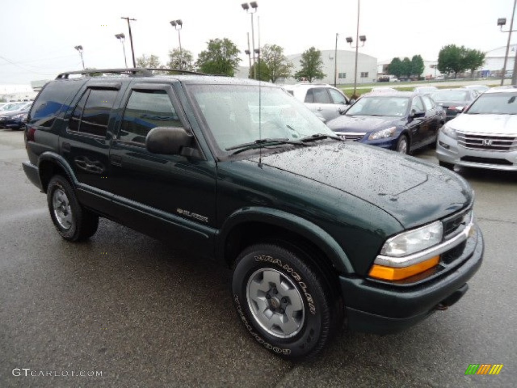 2002 Blazer LS 4x4 - Forest Green Metallic / Medium Gray photo #7