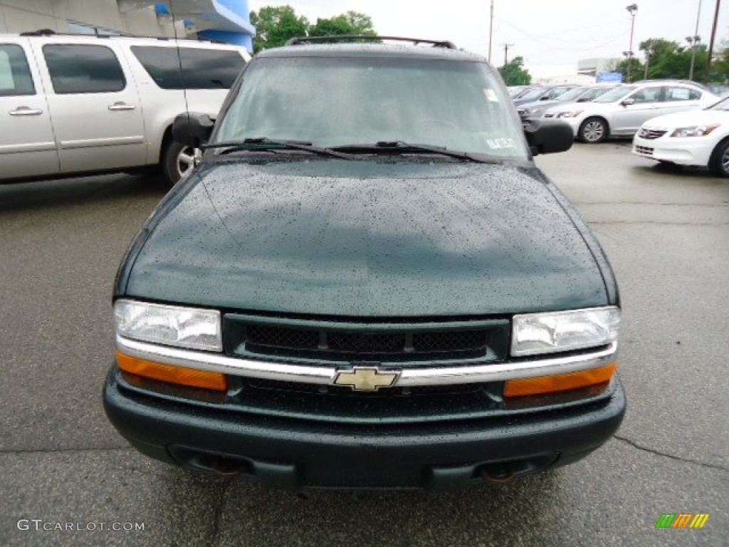 2002 Blazer LS 4x4 - Forest Green Metallic / Medium Gray photo #8