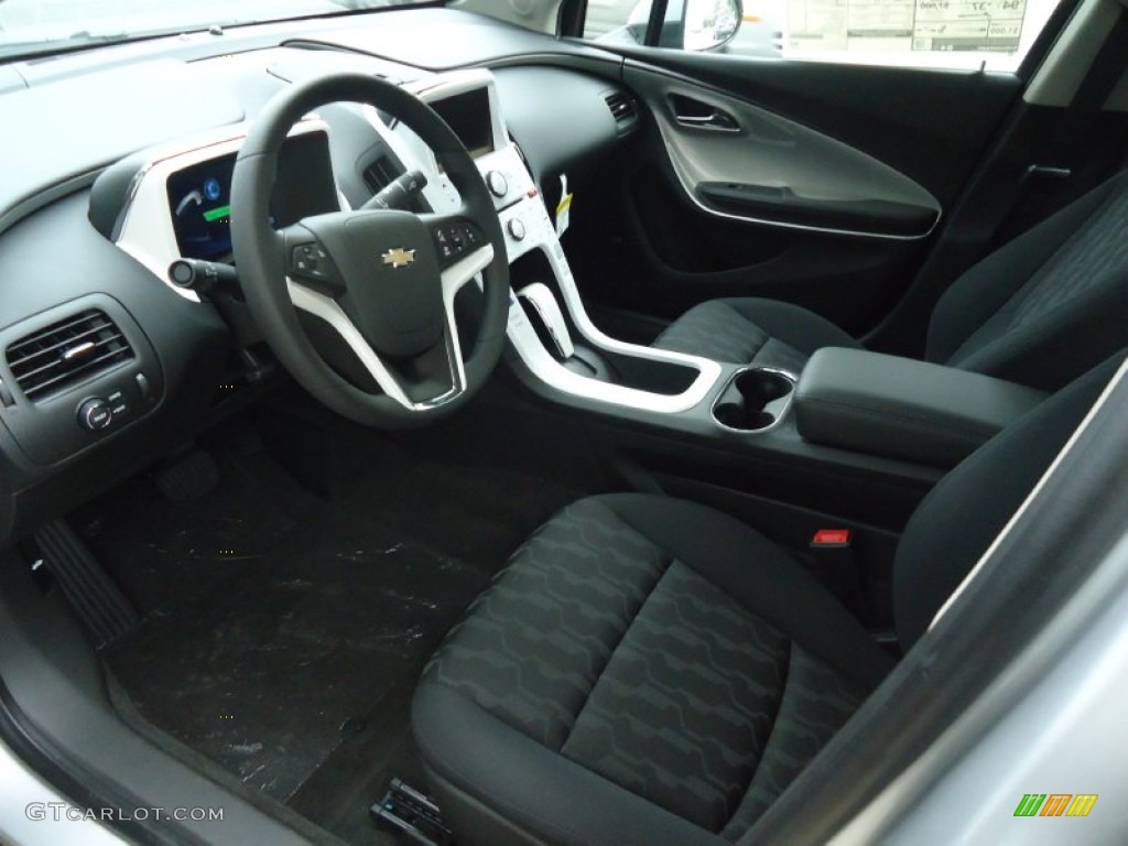 Jet Black/Ceramic White Accents Interior 2012 Chevrolet Volt Hatchback Photo #66066557