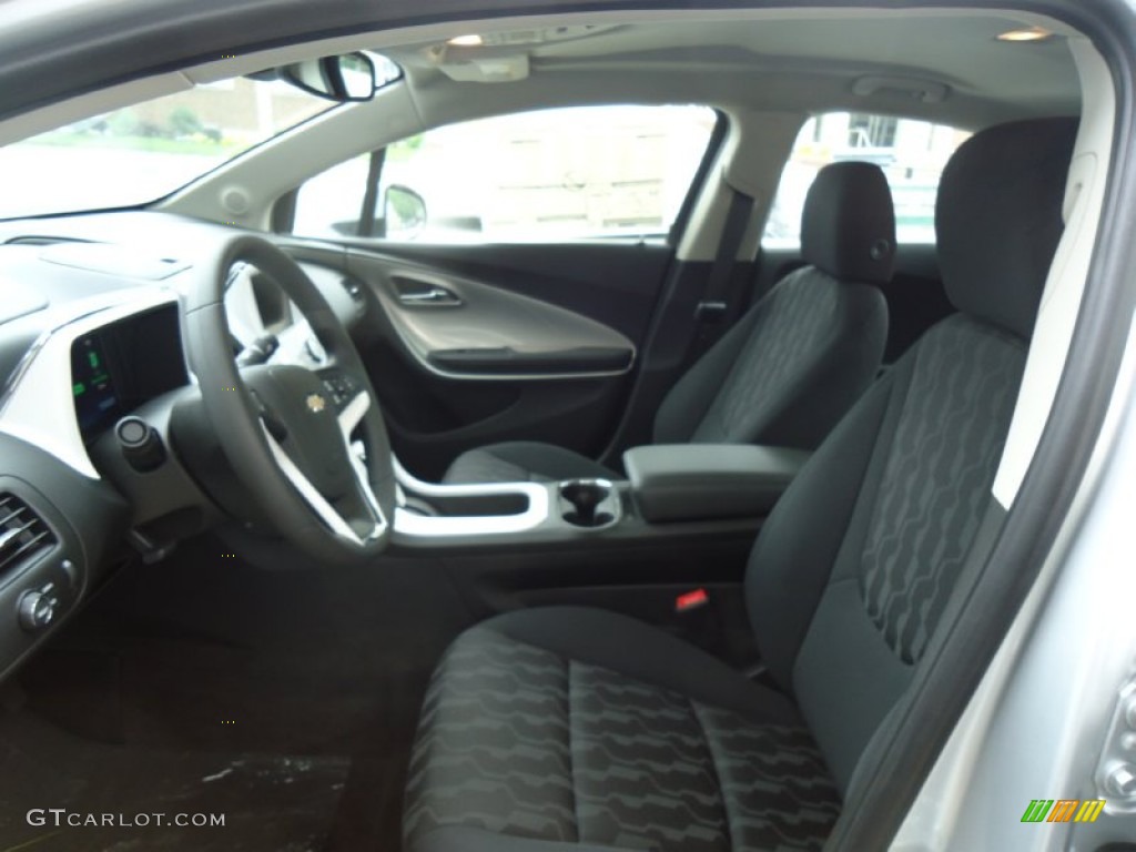 Jet Black/Ceramic White Accents Interior 2012 Chevrolet Volt Hatchback Photo #66066563