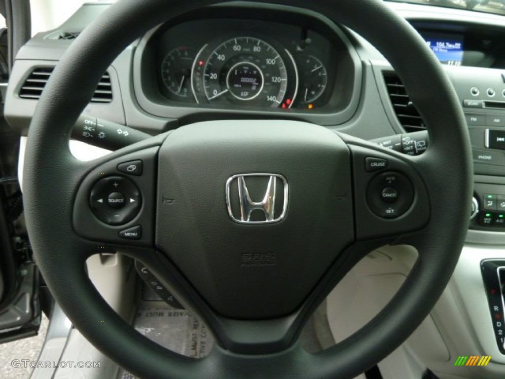 2012 CR-V LX 4WD - Polished Metal Metallic / Gray photo #17