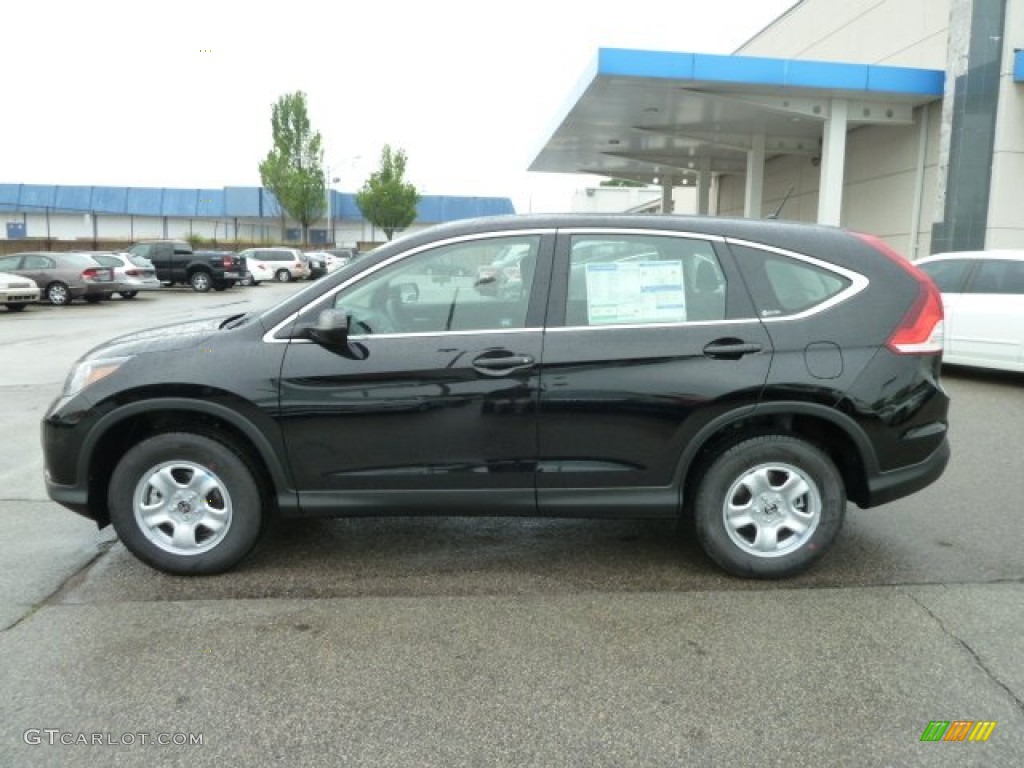 2012 CR-V LX 4WD - Crystal Black Pearl / Black photo #2