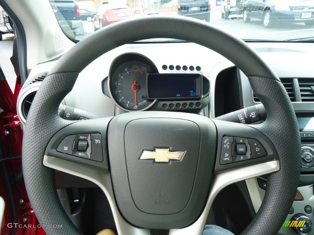 2012 Sonic LT Sedan - Crystal Red Tintcoat / Jet Black/Dark Titanium photo #15