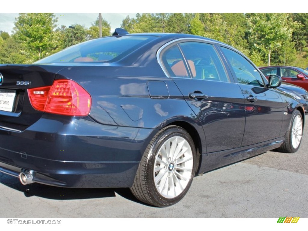 2009 3 Series 335i Sedan - Monaco Blue Metallic / Saddle Brown Dakota Leather photo #7