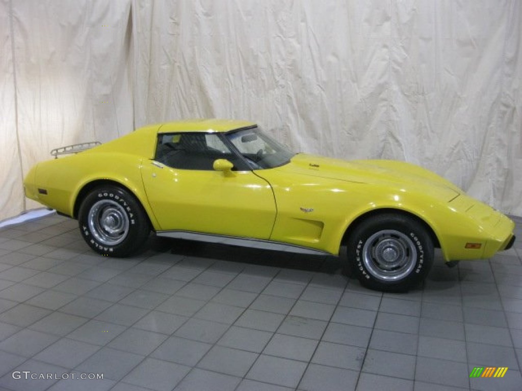 Yellow 1977 Chevrolet Corvette Coupe Exterior Photo #66071645