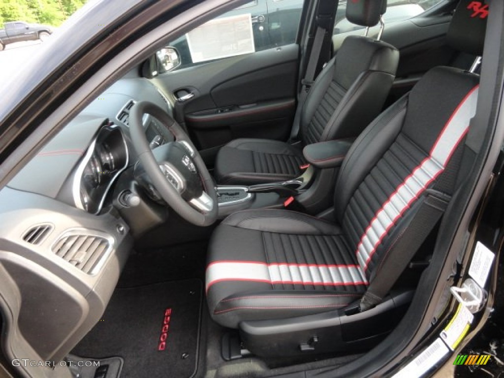 Black Silver Red Interior 2012 Dodge Avenger R T Photo