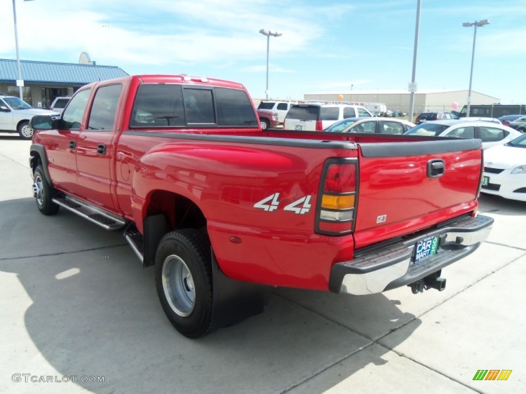 2005 Silverado 3500 LT Crew Cab 4x4 Dually - Victory Red / Tan photo #31