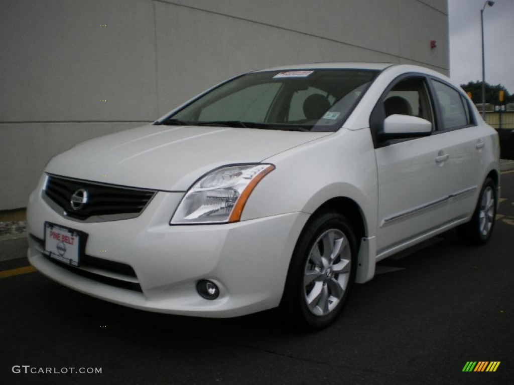 2012 Sentra 2.0 SL - Aspen White / Beige photo #1