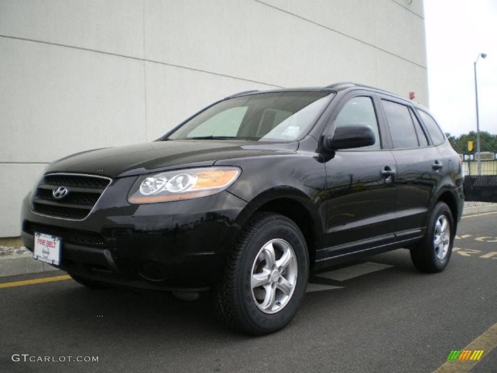 2007 Santa Fe GLS - Ebony Black / Gray photo #1