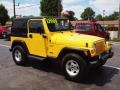 2002 Solar Yellow Jeep Wrangler Sport 4x4  photo #2