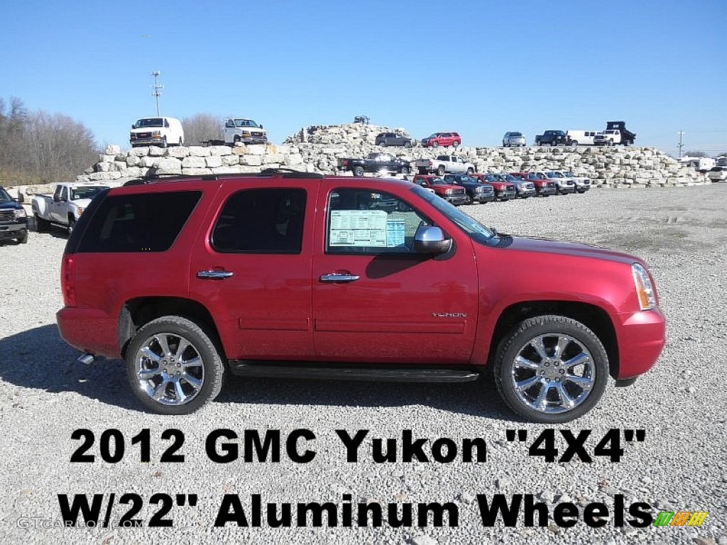 2012 Yukon SLE 4x4 - Crystal Red Tintcoat / Ebony photo #1