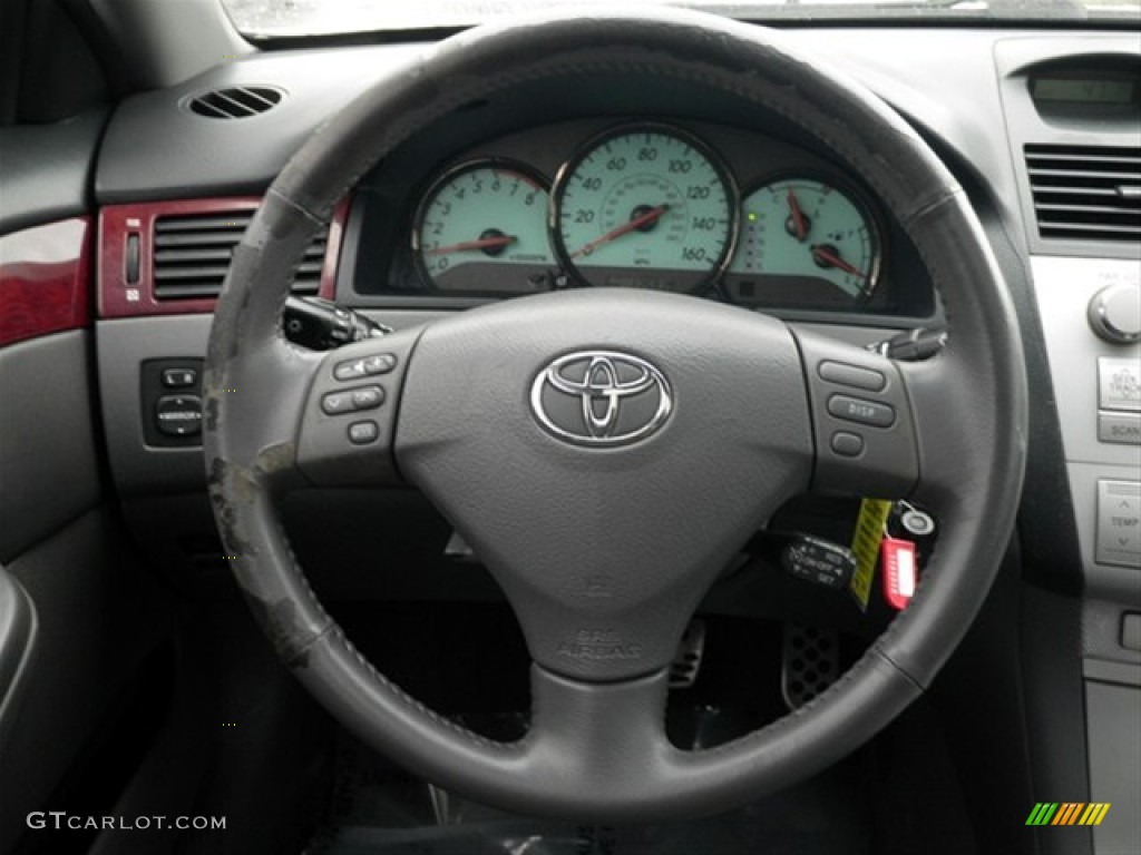 2005 Toyota Solara SLE V6 Coupe Dark Stone Steering Wheel Photo #66078008
