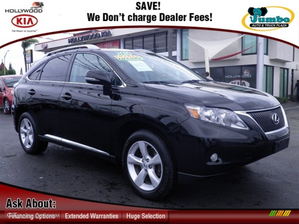 2010 RX 350 AWD - Obsidian Black / Black/Brown Walnut photo #1