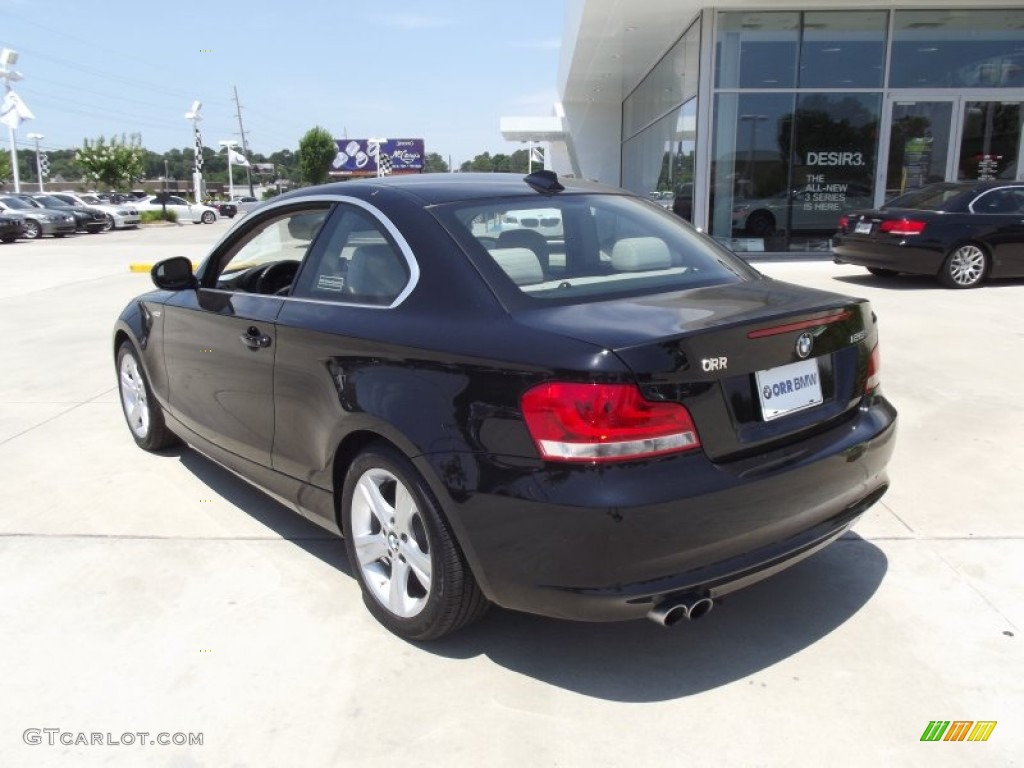 2012 1 Series 128i Coupe - Jet Black / Oyster photo #4