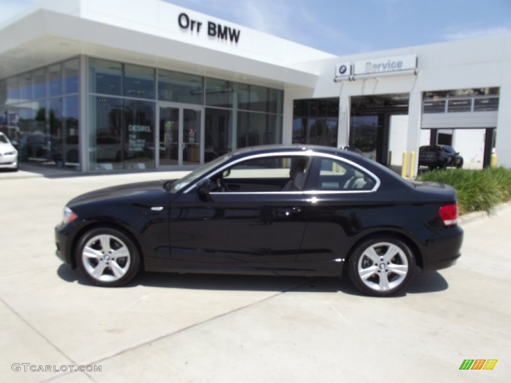 2012 1 Series 128i Coupe - Jet Black / Oyster photo #5