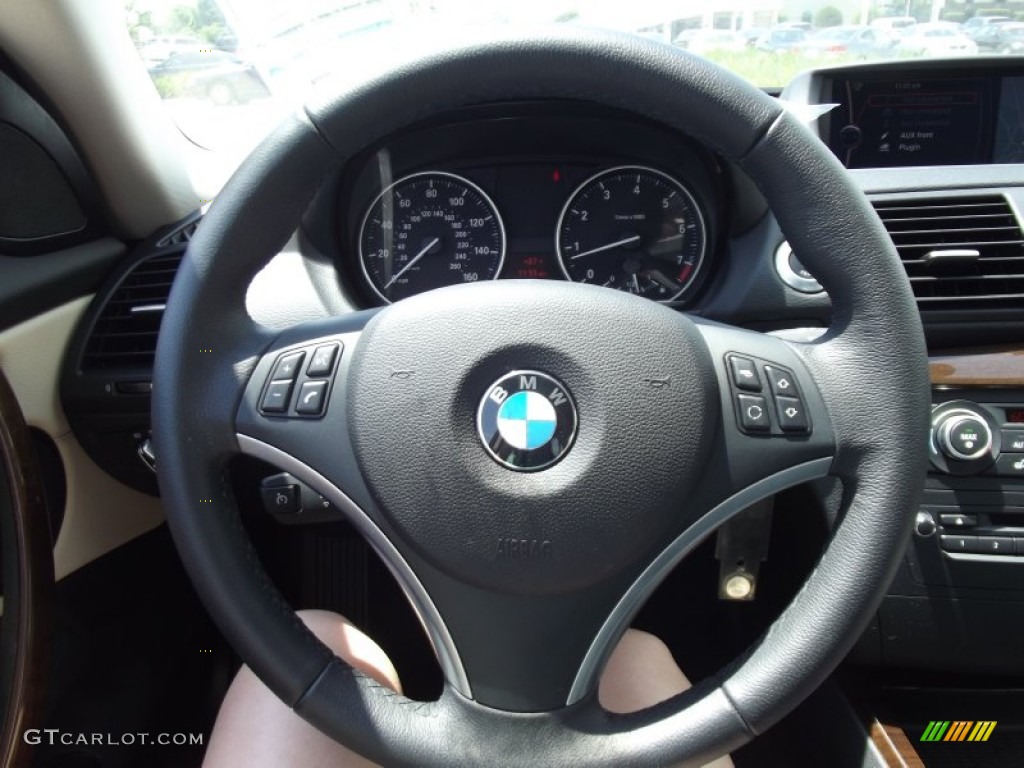 2012 1 Series 128i Coupe - Jet Black / Oyster photo #10