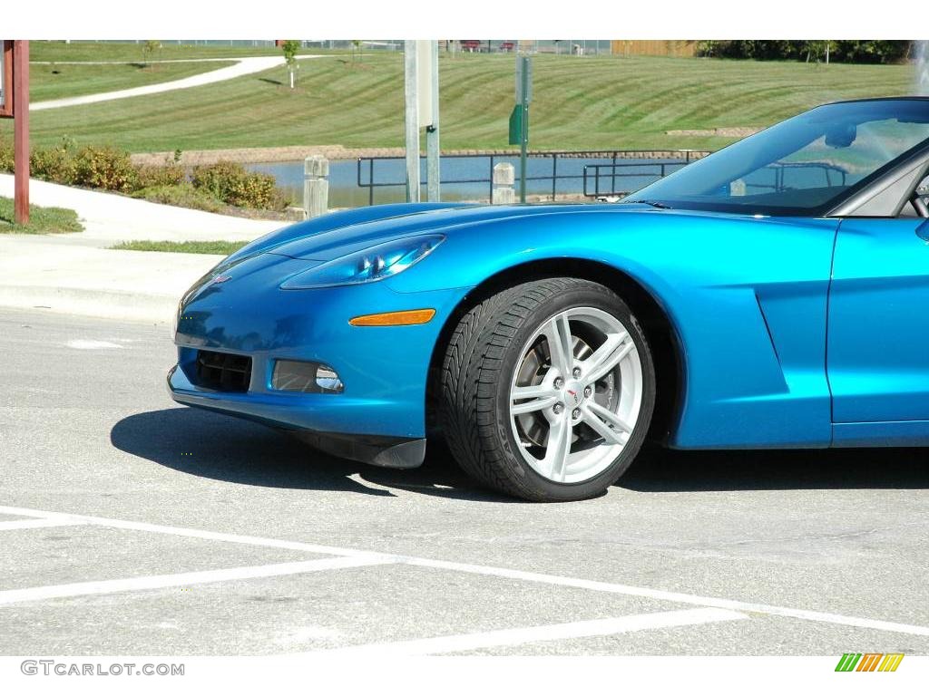 2008 Corvette Convertible - Jetstream Blue Metallic / Ebony photo #5
