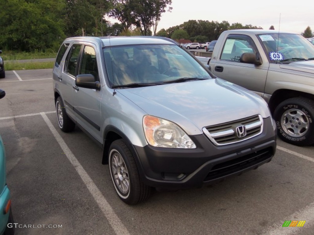 2004 CR-V LX 4WD - Satin Silver Metallic / Black photo #1