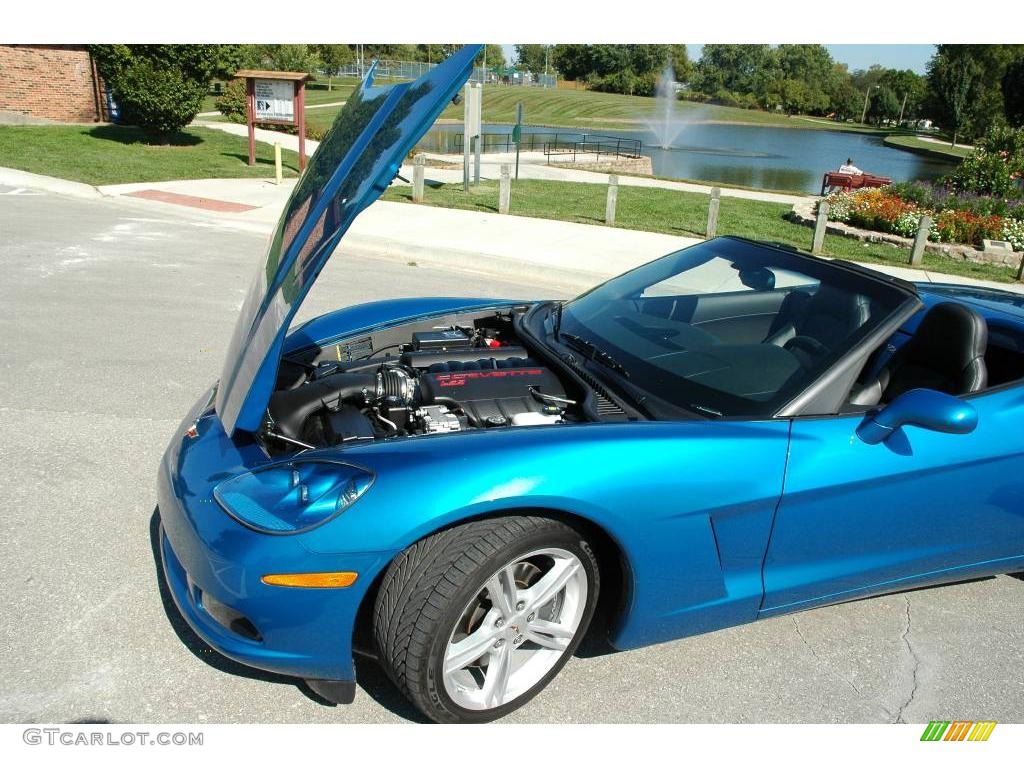 2008 Corvette Convertible - Jetstream Blue Metallic / Ebony photo #35