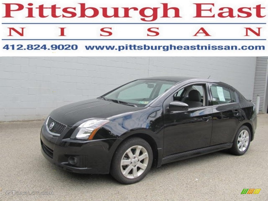 2012 Sentra 2.0 SR - Super Black / Charcoal photo #1