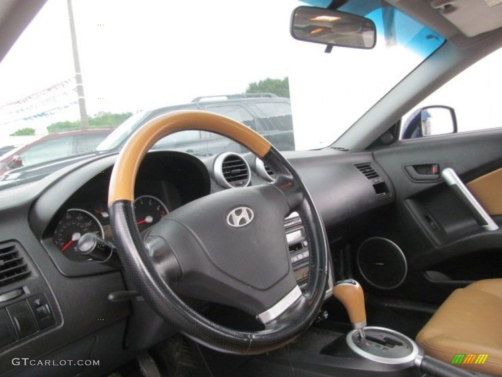 2006 Tiburon GT - Moonlit Blue Metallic / Beige photo #11