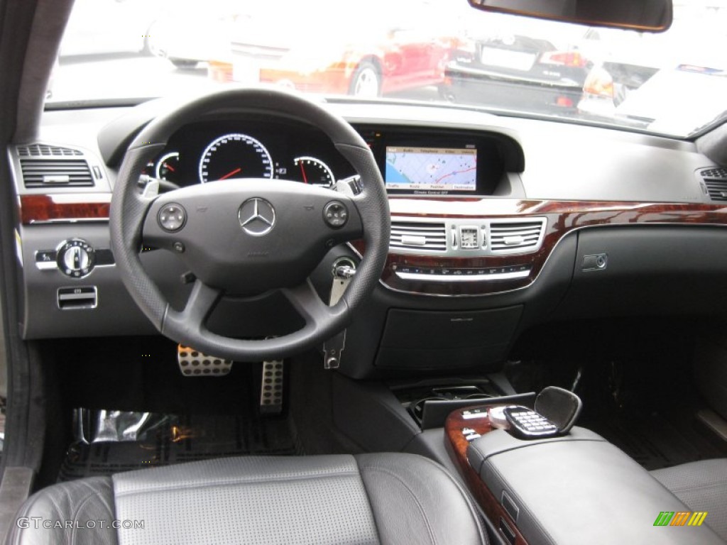 2009 Mercedes-Benz S 63 AMG Sedan Black Dashboard Photo #66083730