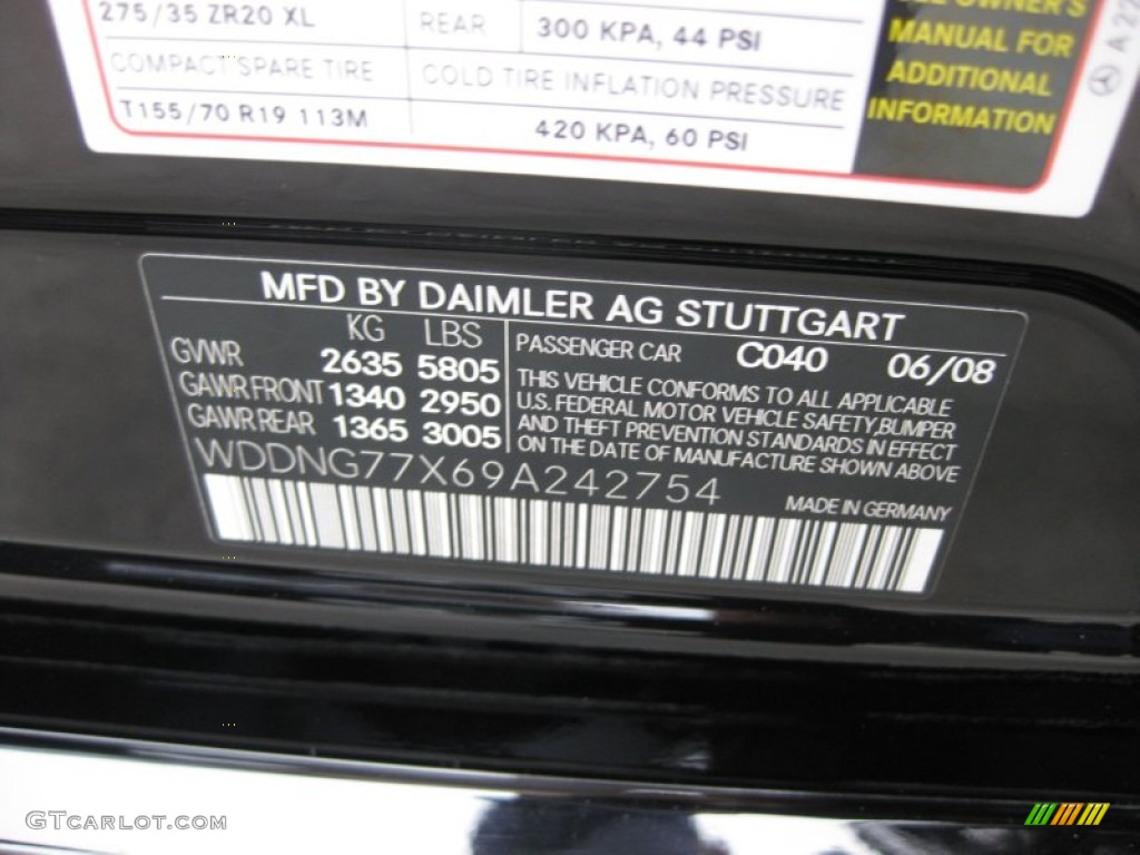 2009 S Color Code 040 for Black Photo #66083778