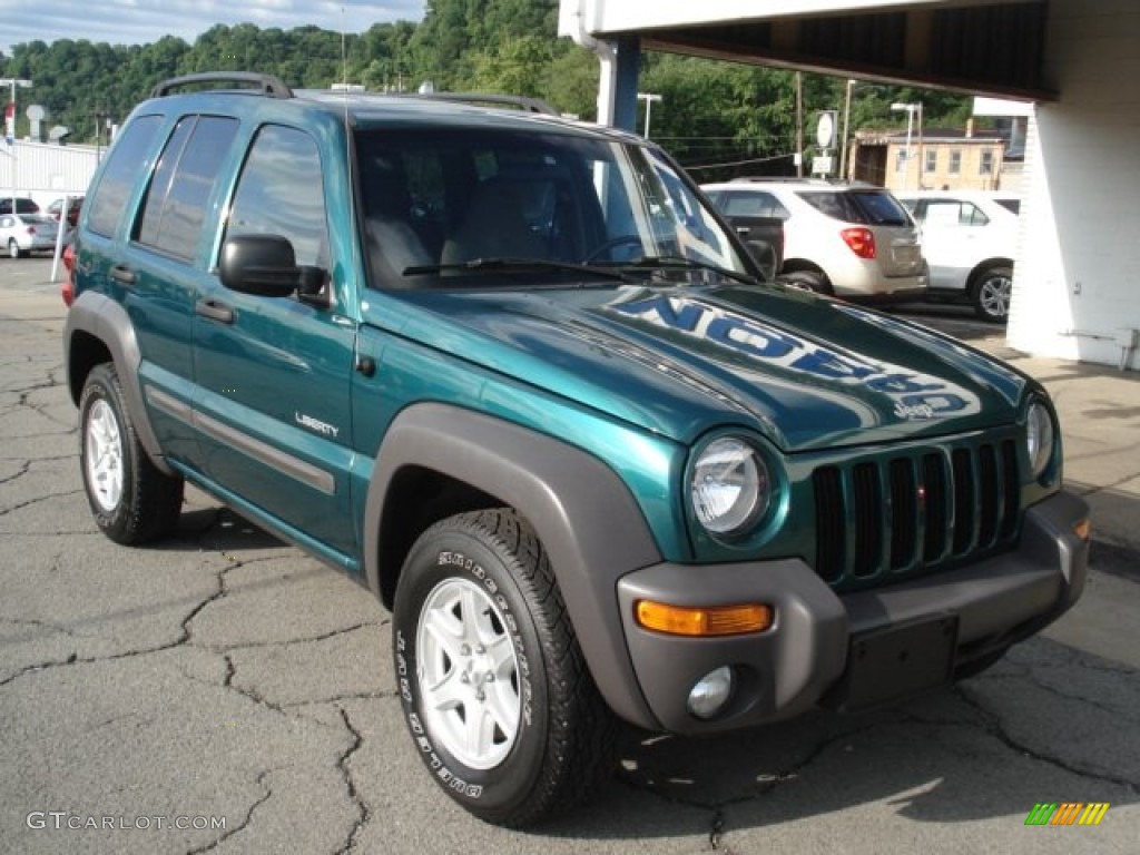 Timberline Green Pearl 2004 Jeep Liberty Sport 4x4 Exterior Photo #66084510