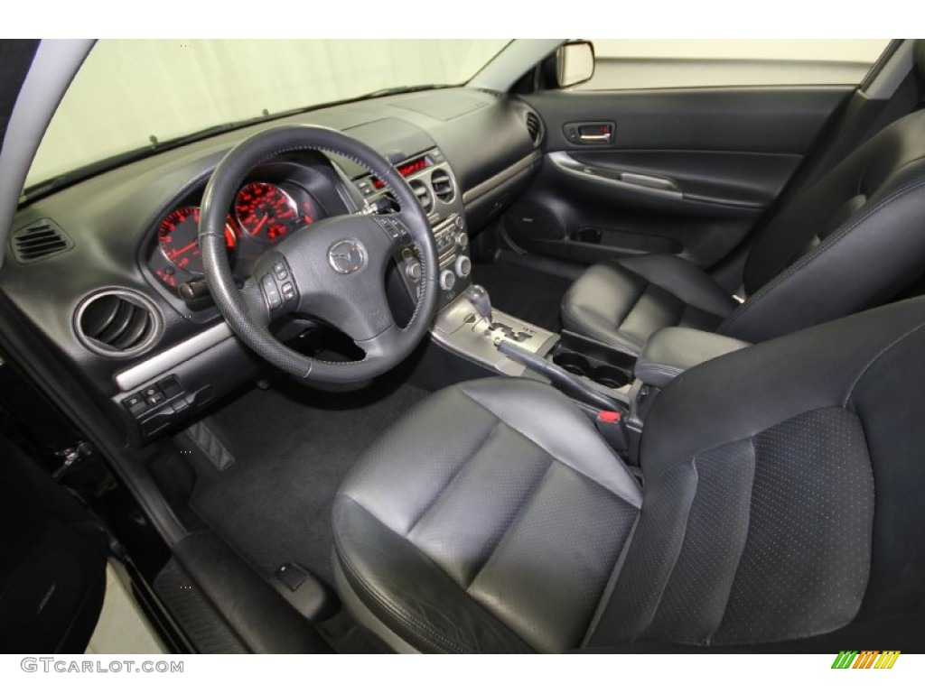 Black Interior 2005 Mazda MAZDA6 s Grand Touring Wagon Photo #66084561