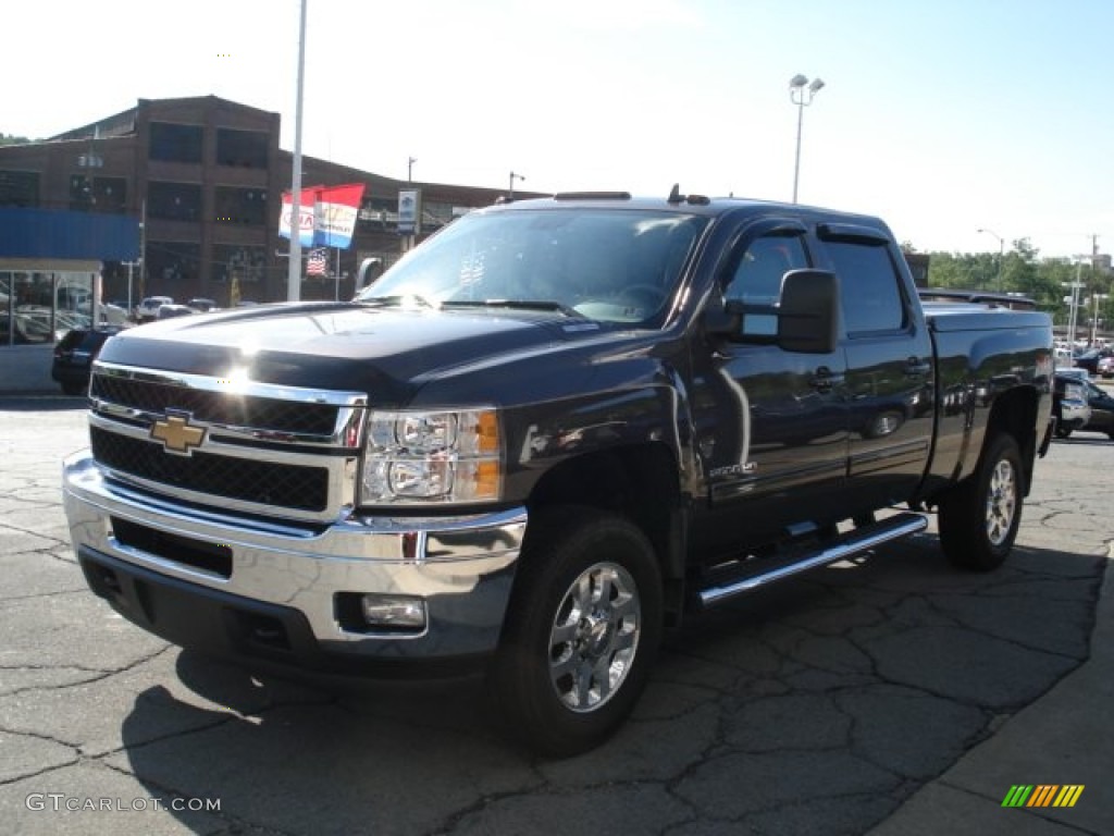 2011 Silverado 2500HD LTZ Crew Cab 4x4 - Taupe Grey Metallic / Light Titanium/Dark Titanium photo #3