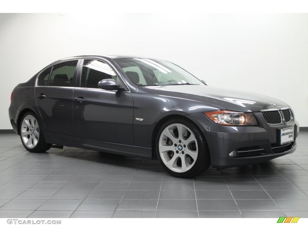 2008 3 Series 335i Sedan - Sparkling Graphite Metallic / Black photo #1