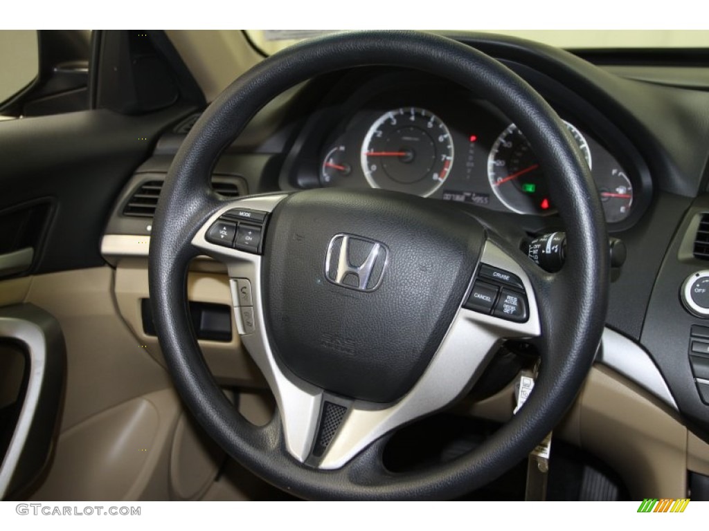 2011 Honda Accord EX Coupe Ivory Steering Wheel Photo #66088614