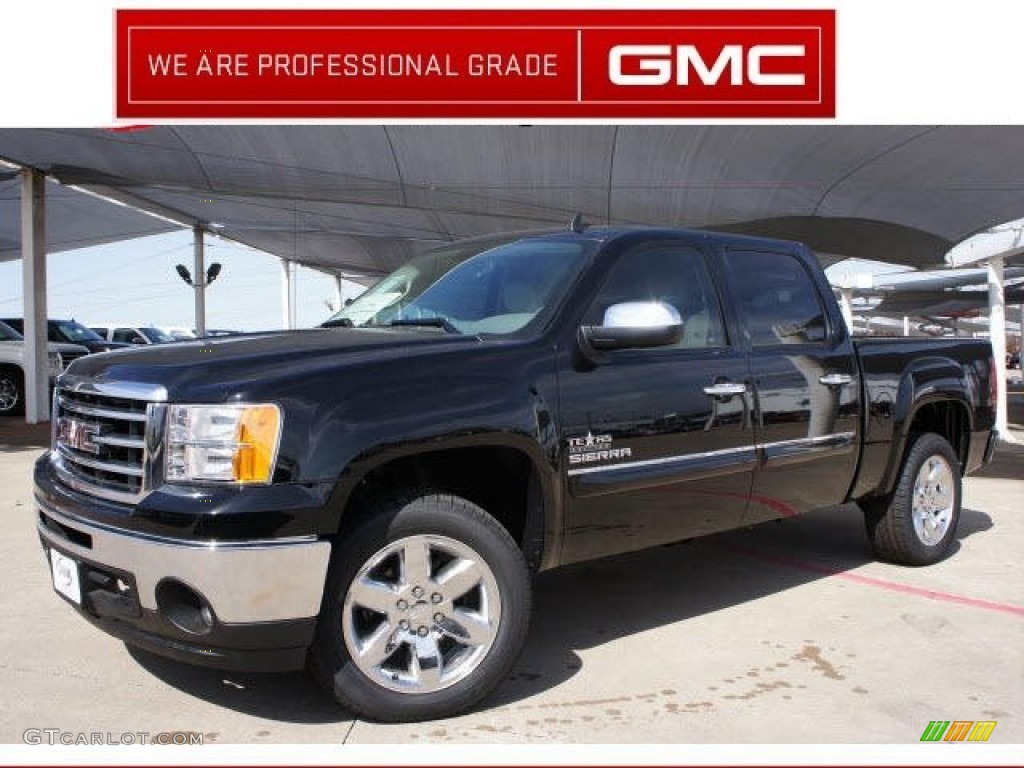 2012 Sierra 1500 SLE Crew Cab 4x4 - Onyx Black / Ebony photo #1
