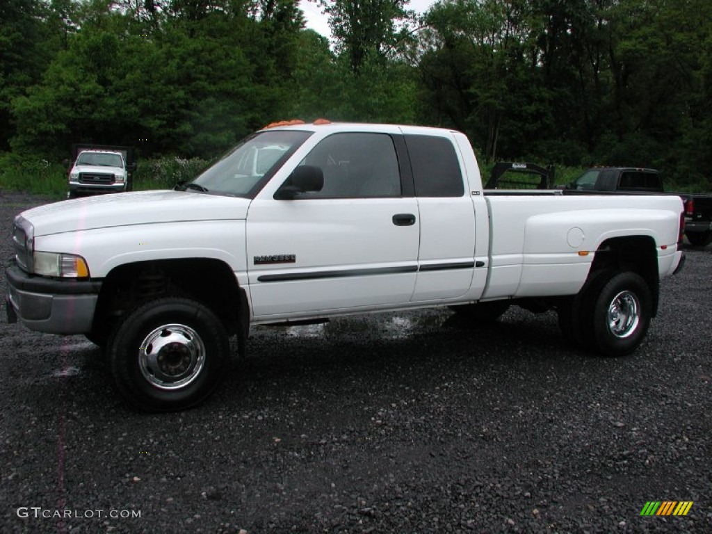 2000 Ram 3500 SLT Extended Cab 4x4 Dually - Bright White / Agate photo #2