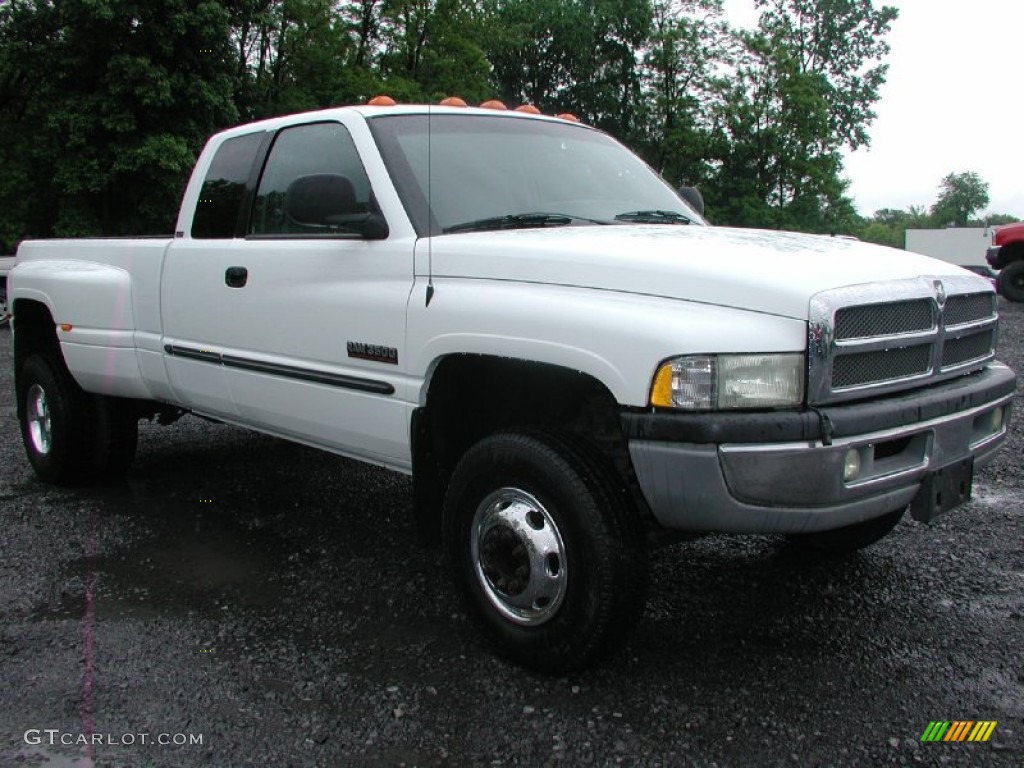 2000 Ram 3500 SLT Extended Cab 4x4 Dually - Bright White / Agate photo #14