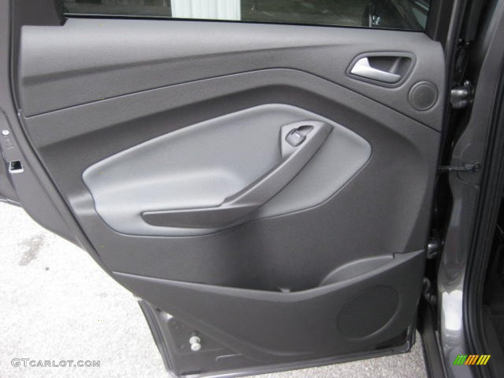 2013 Ford Escape SE 1.6L EcoBoost 4WD Charcoal Black Door Panel Photo #66090147