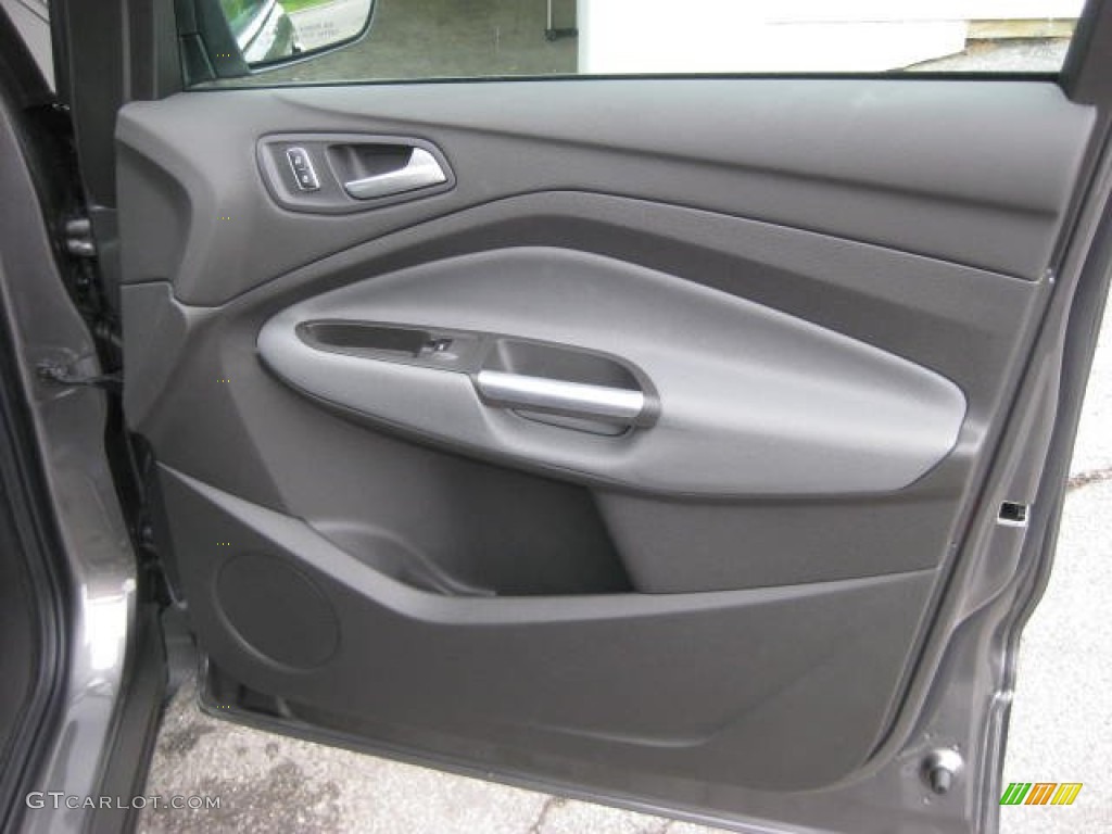 2013 Ford Escape SE 1.6L EcoBoost 4WD Charcoal Black Door Panel Photo #66090174