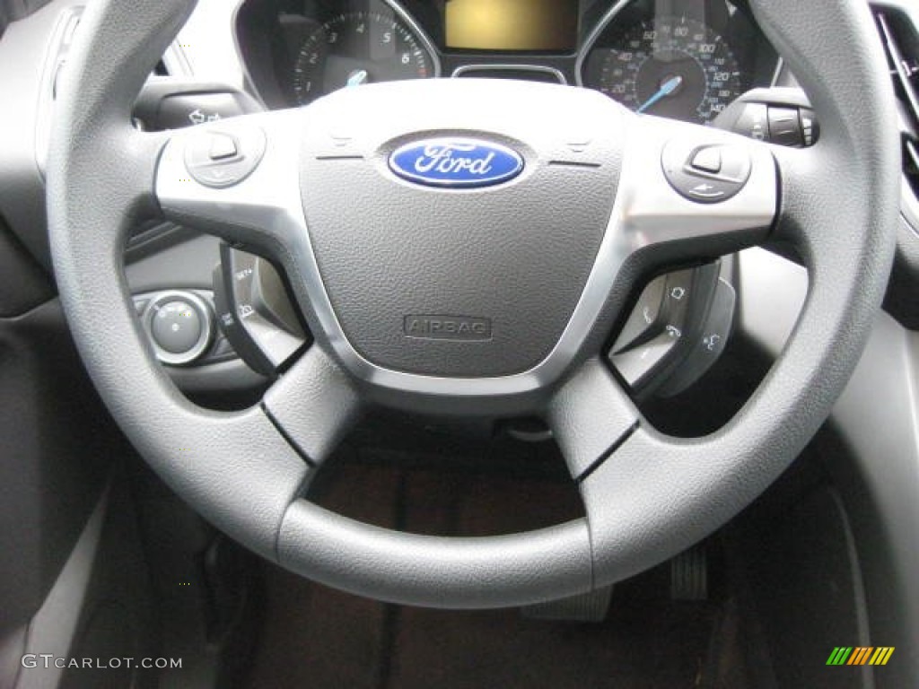 2013 Ford Escape SE 1.6L EcoBoost 4WD Charcoal Black Steering Wheel Photo #66090239