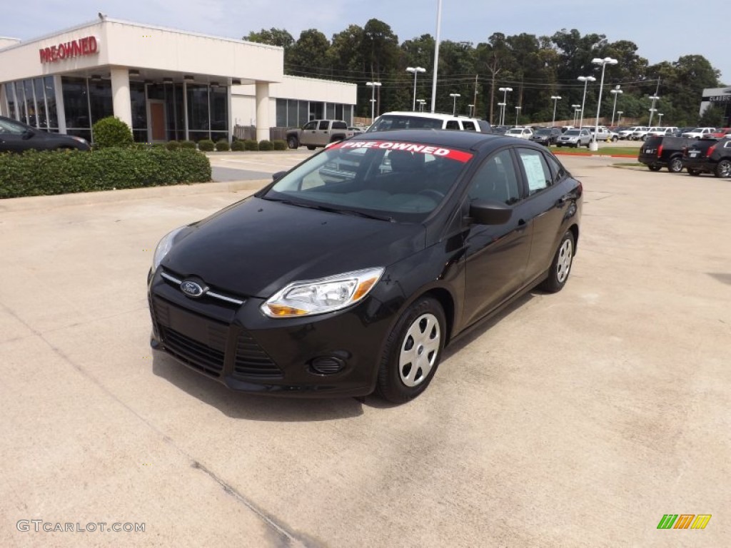 2012 Focus S Sedan - Black / Charcoal Black photo #1