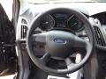 Charcoal Black 2012 Ford Focus S Sedan Steering Wheel