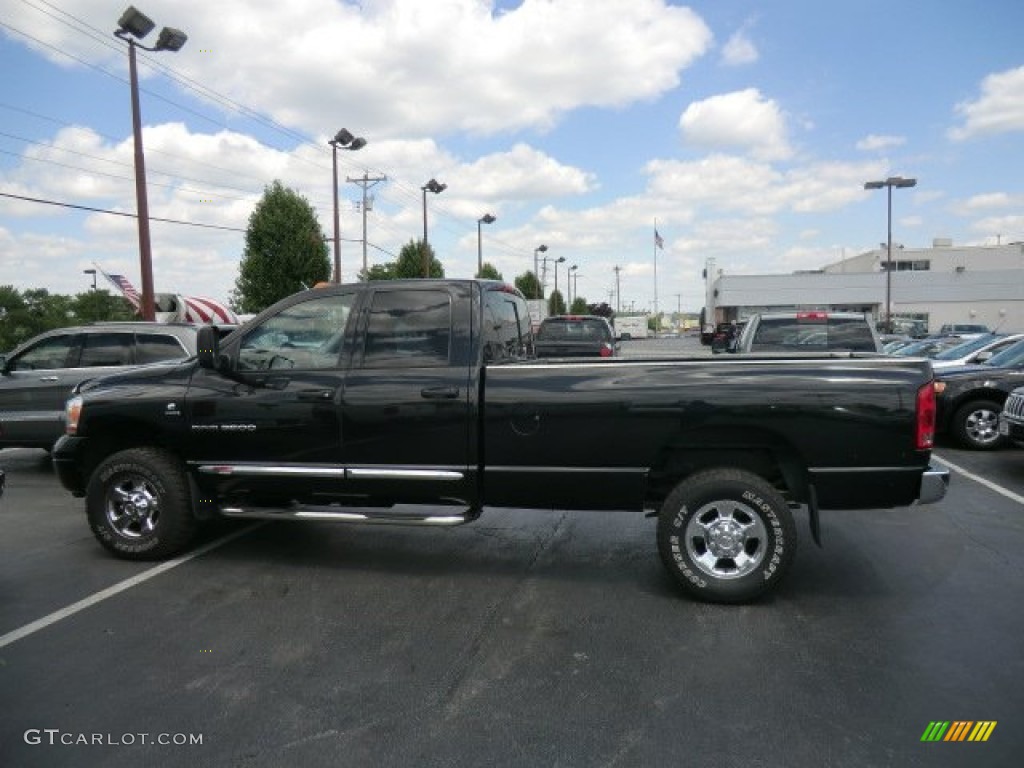 2008 Ram 2500 Laramie Mega Cab 4x4 - Brilliant Black Crystal Pearl / Medium Slate Gray photo #1