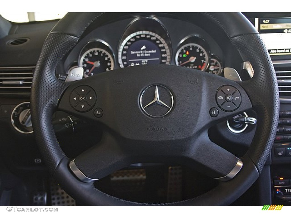 2010 Mercedes-Benz E 63 AMG Sedan Black Steering Wheel Photo #66092832