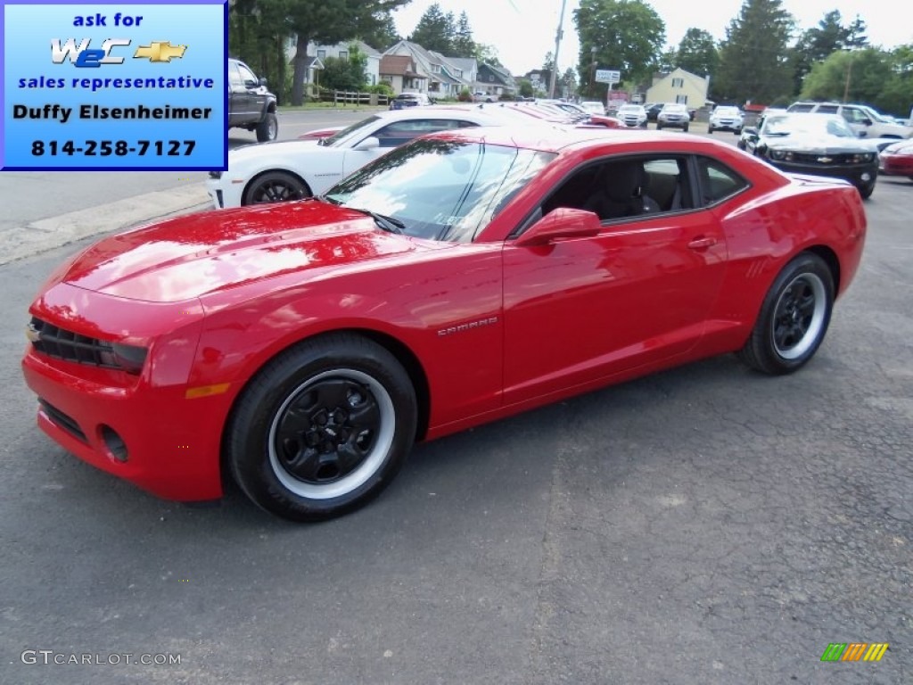 2012 Camaro LS Coupe - Victory Red / Black photo #2