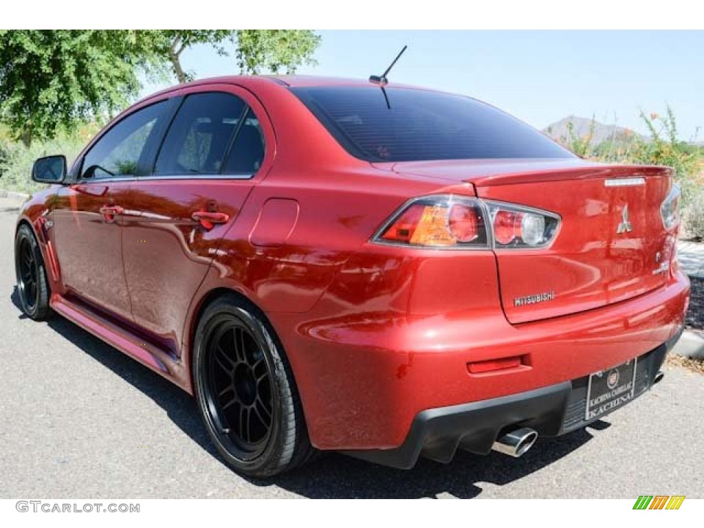2010 Lancer Evolution MR Touring - Rotor Glow Orange Metallic / Black Full Leather photo #4